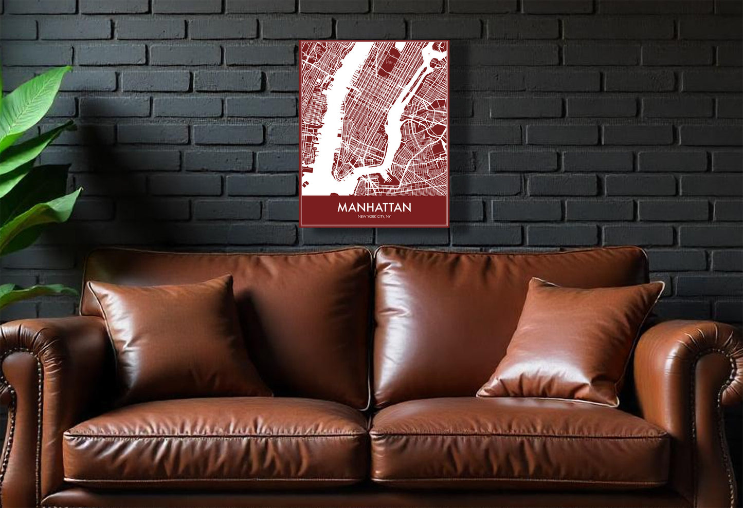 Modern Manhattan, Minimalist Canvas or Poster print.