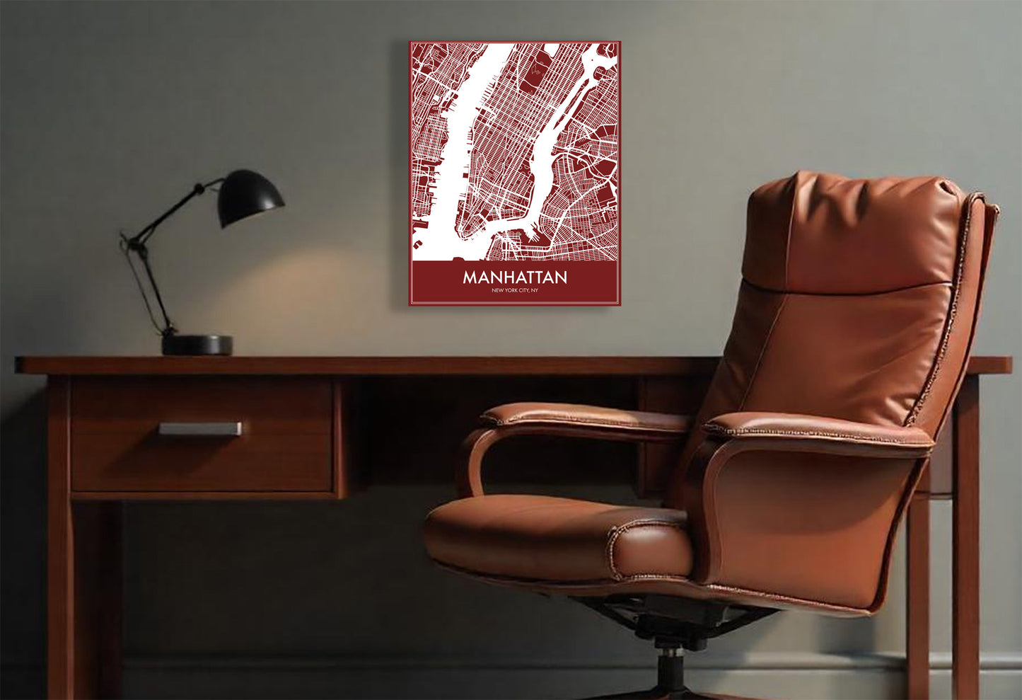 Modern Manhattan, Minimalist Canvas or Poster print.