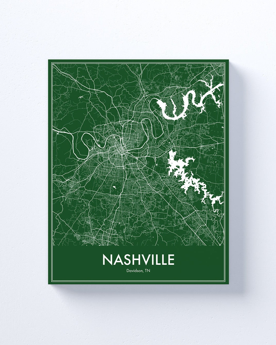 Modern Minimalist Nashville, TN stylized Canvas or Poster print.