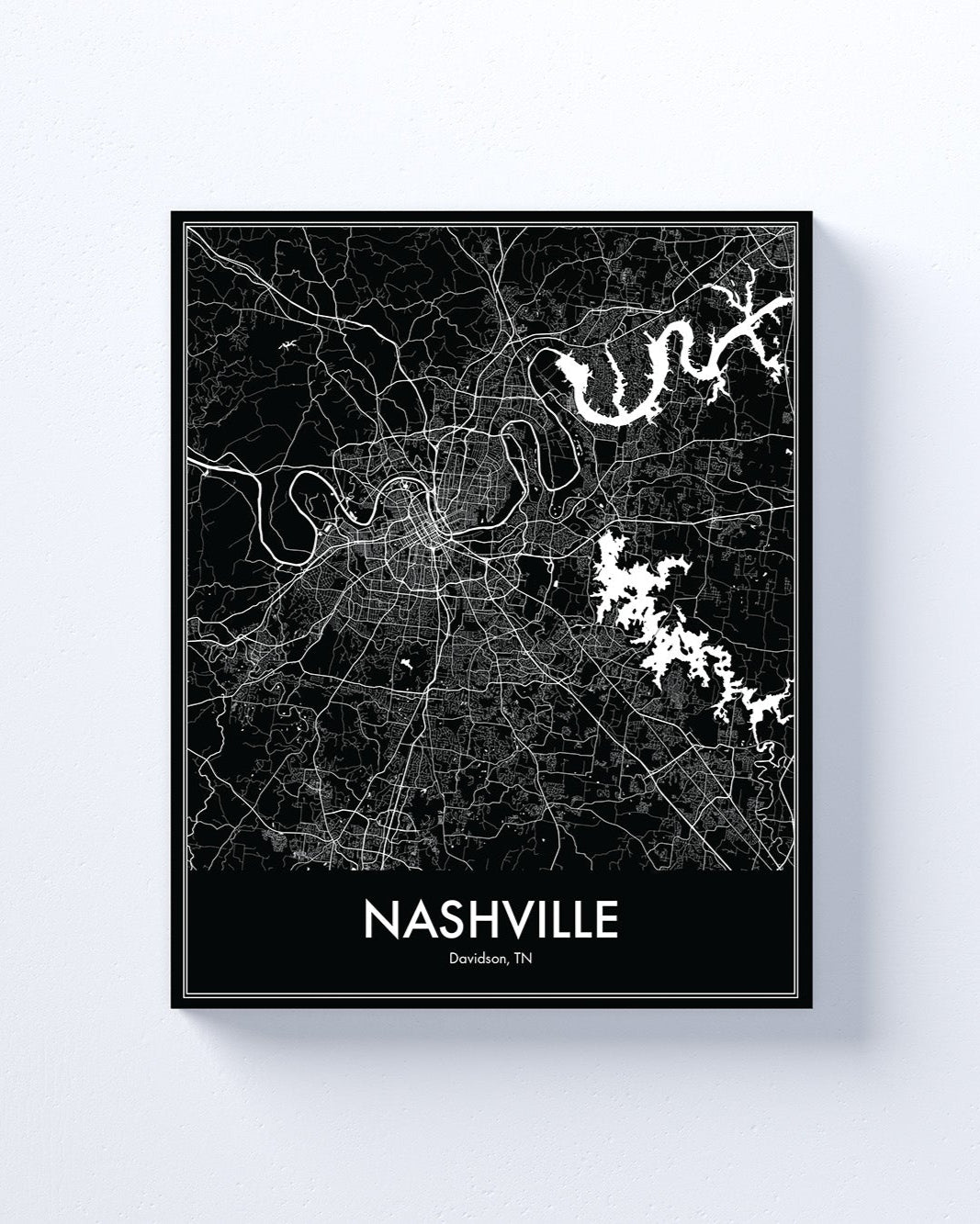 Modern Minimalist Nashville, TN stylized Canvas or Poster print.