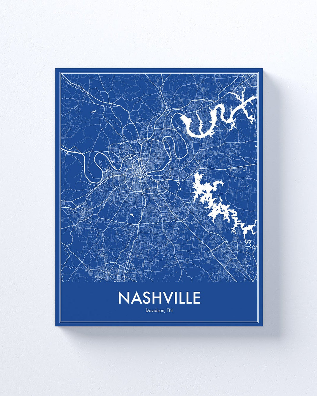 Modern Minimalist Nashville, TN stylized Canvas or Poster print.