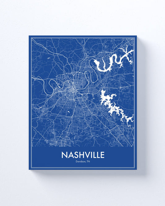 Modern Minimalist Nashville, TN stylized Canvas or Poster print.