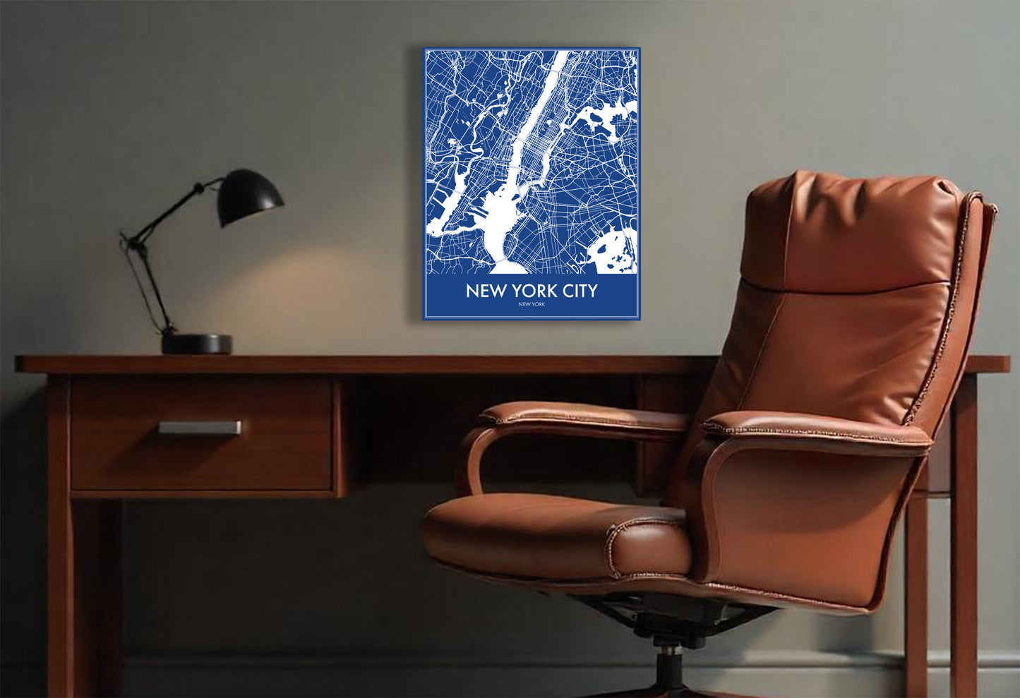 Modern New York City, Minimalist Canvas or Poster print.