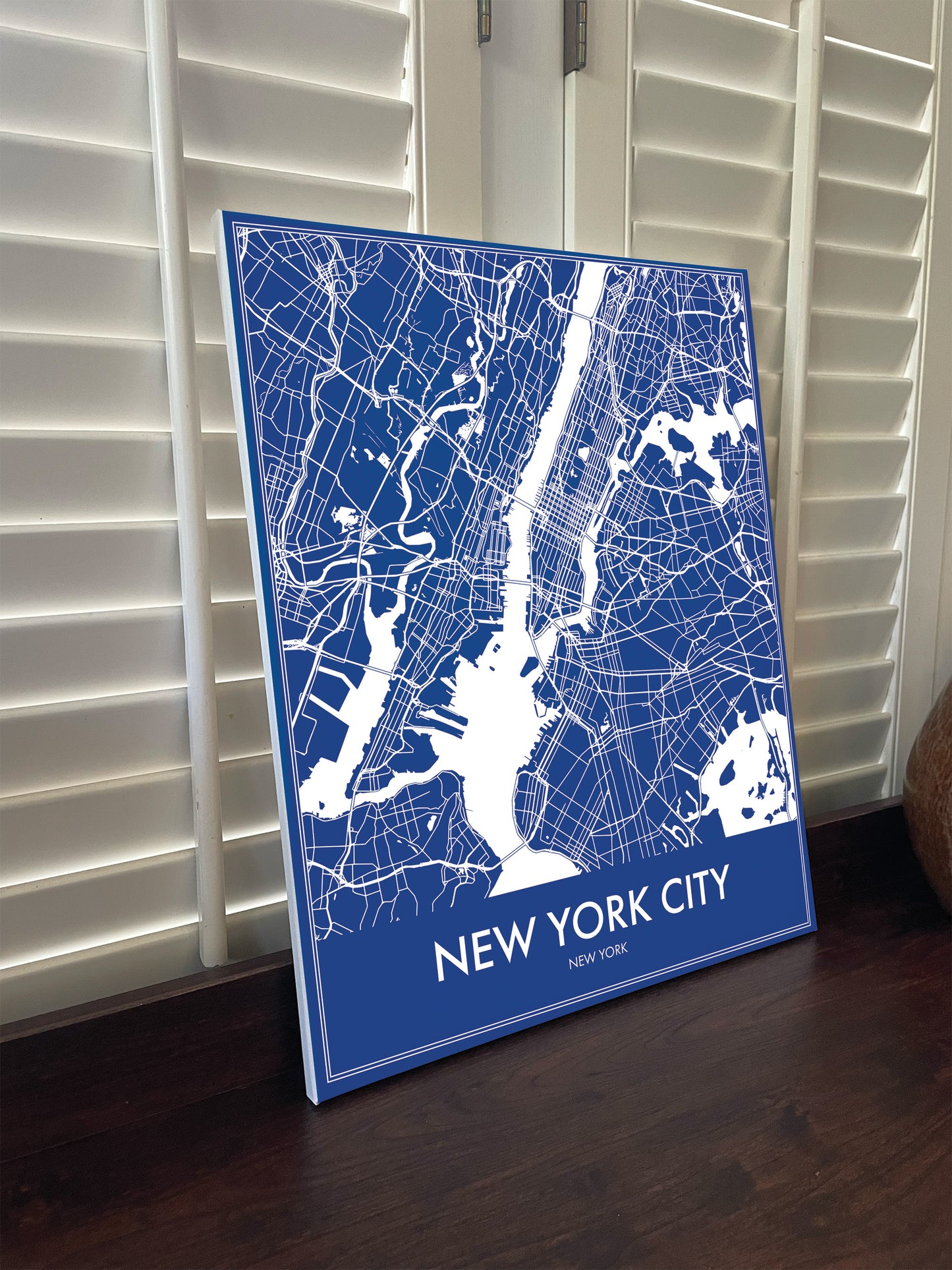 Modern New York City, Minimalist Canvas or Poster print.