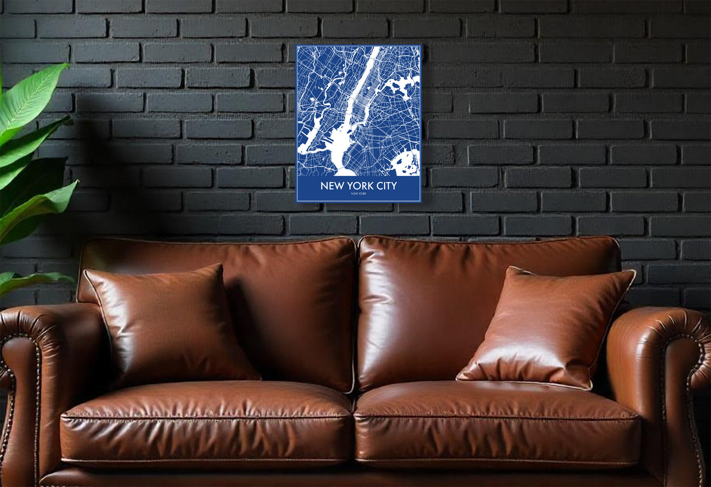 Modern New York City, Minimalist Canvas or Poster print.