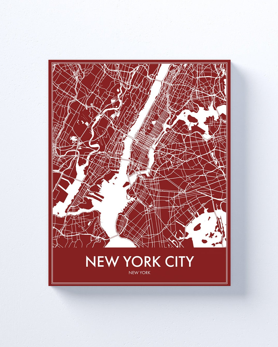 Modern New York City, Minimalist Canvas or Poster print.