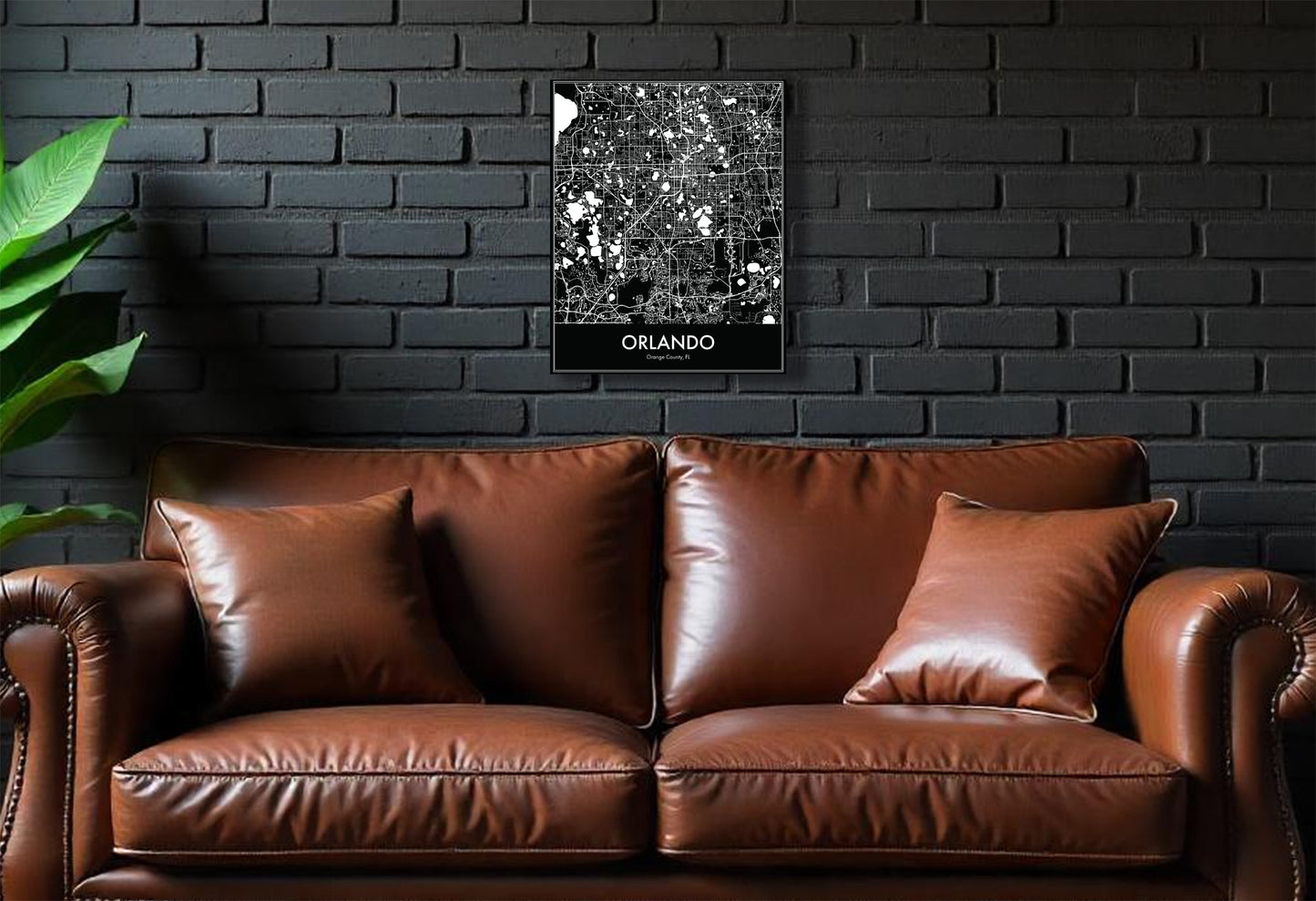 Modern Minimalist Orlando, Florida stylized Canvas or Poster print.