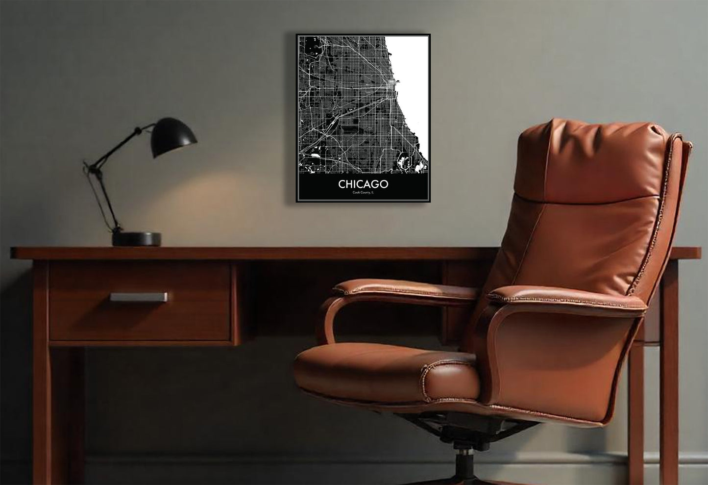 Modern Minimalist Chicago, Illinois stylized Canvas or Poster print. (Copy)