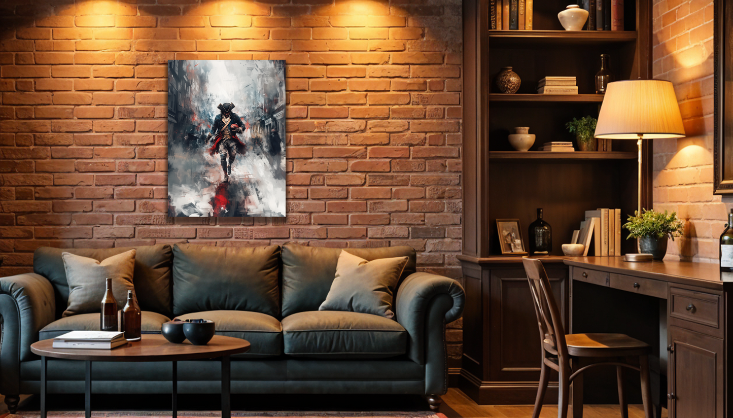 New England Patriots inspired Canvas or Poster print. Red and Blue abstract art. Patriots 1