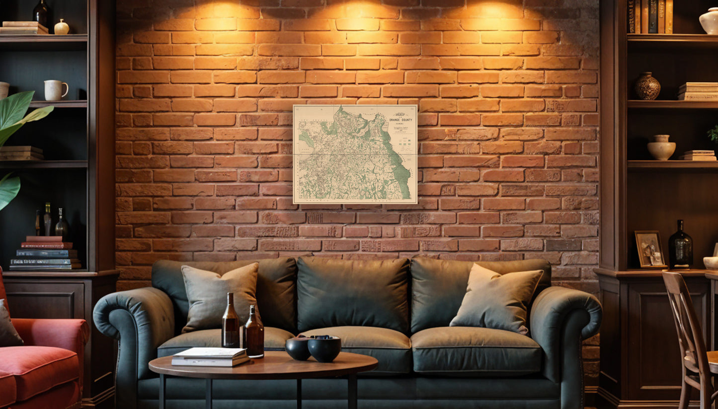 Map of Orange County, Florida in 1890 Canvas or Poster print.