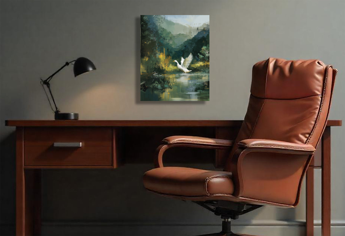 Oregon Ducks Inspired Canvas or Poster Wall Art. Green and Yellow.