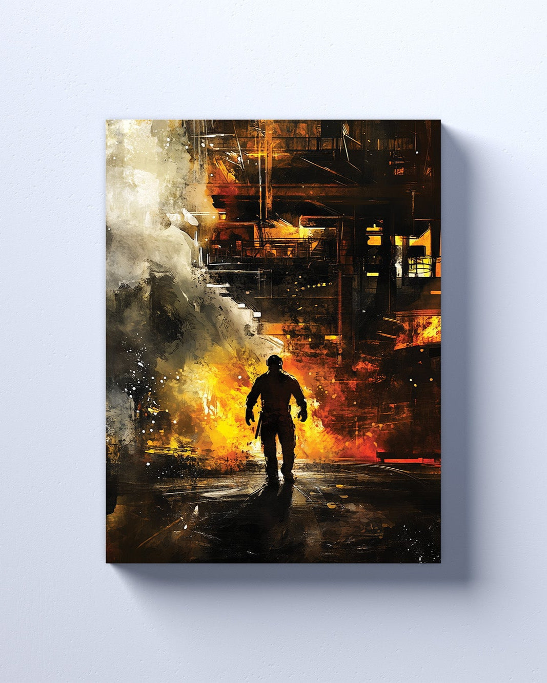 Pittsburgh Steelers inspired Canvas or Poster print. Yellow and Black abstract art. Steelers 1