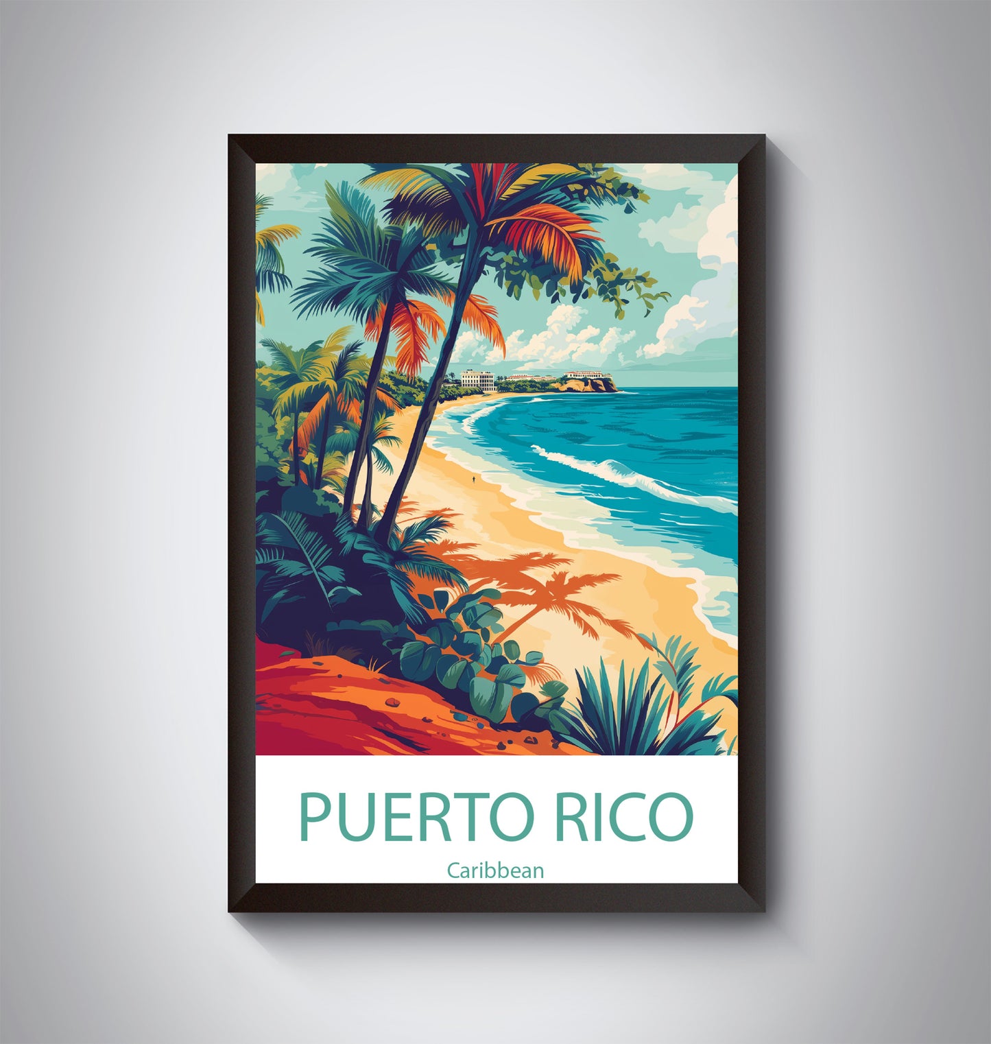 Puerto Rico Art Deco Travel Poster! Puerto Rico 1