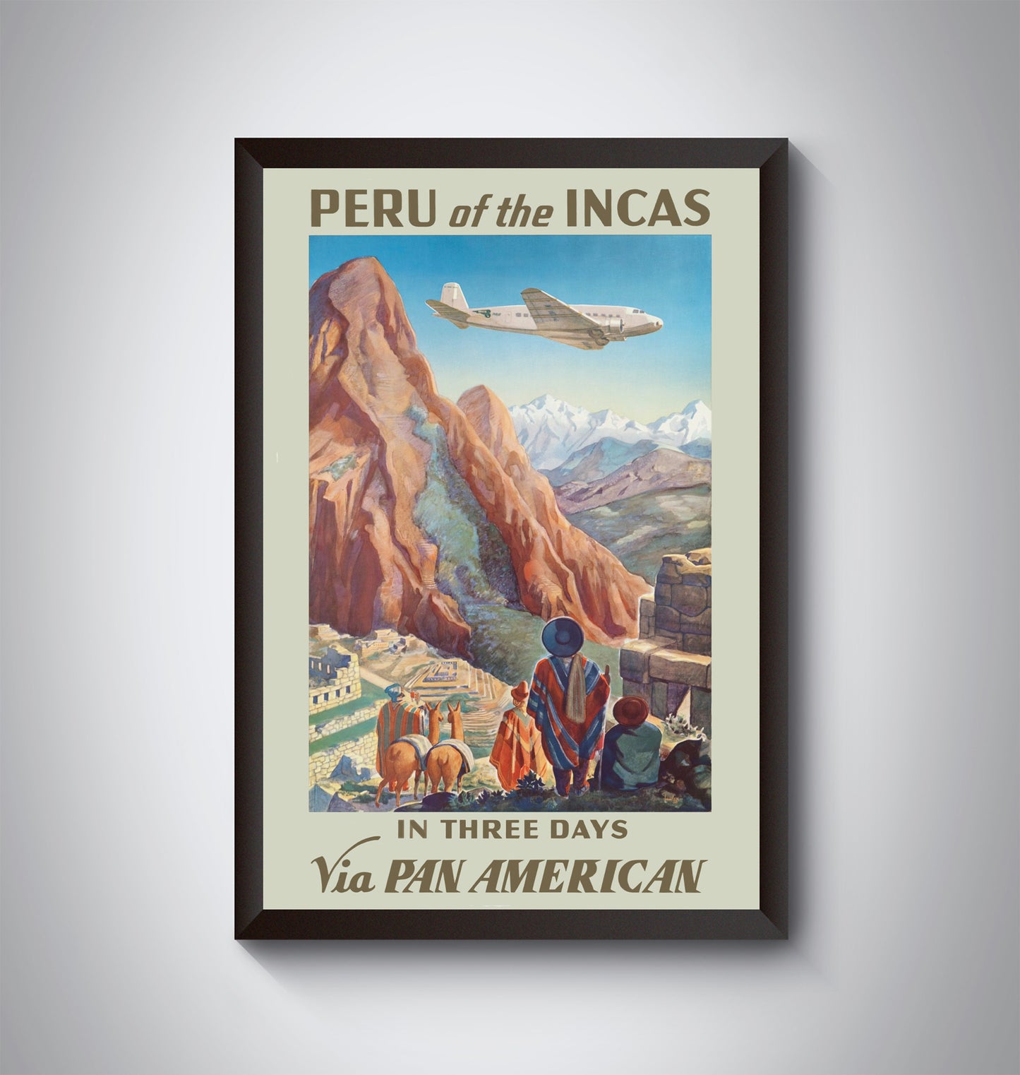 Vintage Peru Travel Poster from the 1920's and 1930's, Peru 1