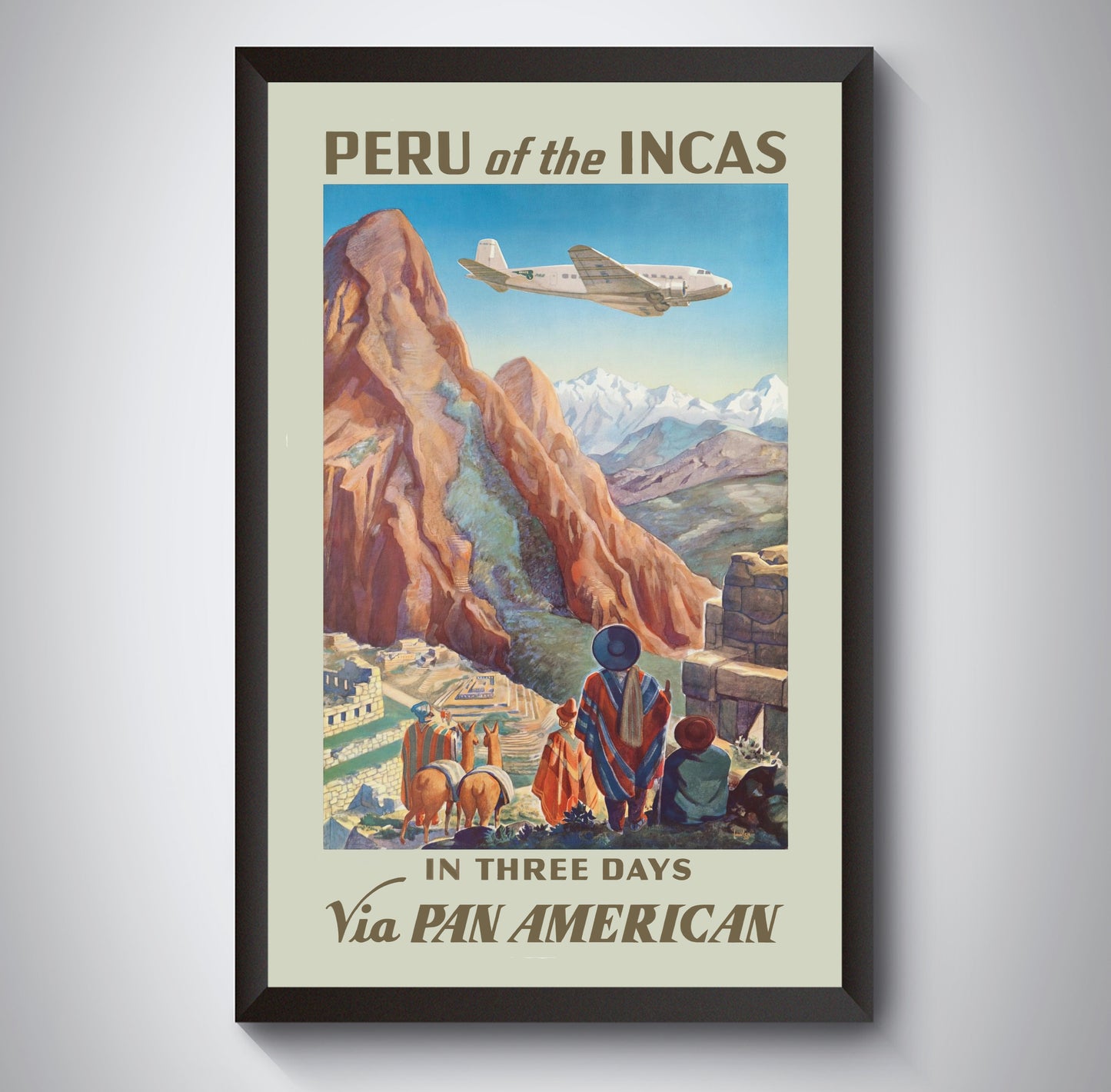 Vintage Peru Travel Poster from the 1920's and 1930's, Peru 1