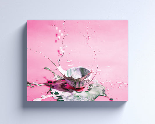 Pink paint Ball wall art prints.