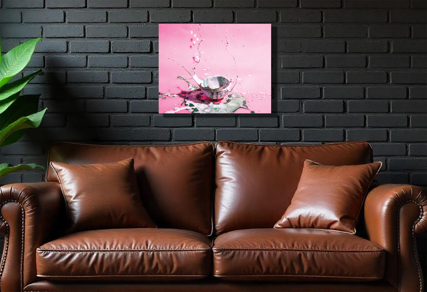 Pink paint Ball wall art prints.