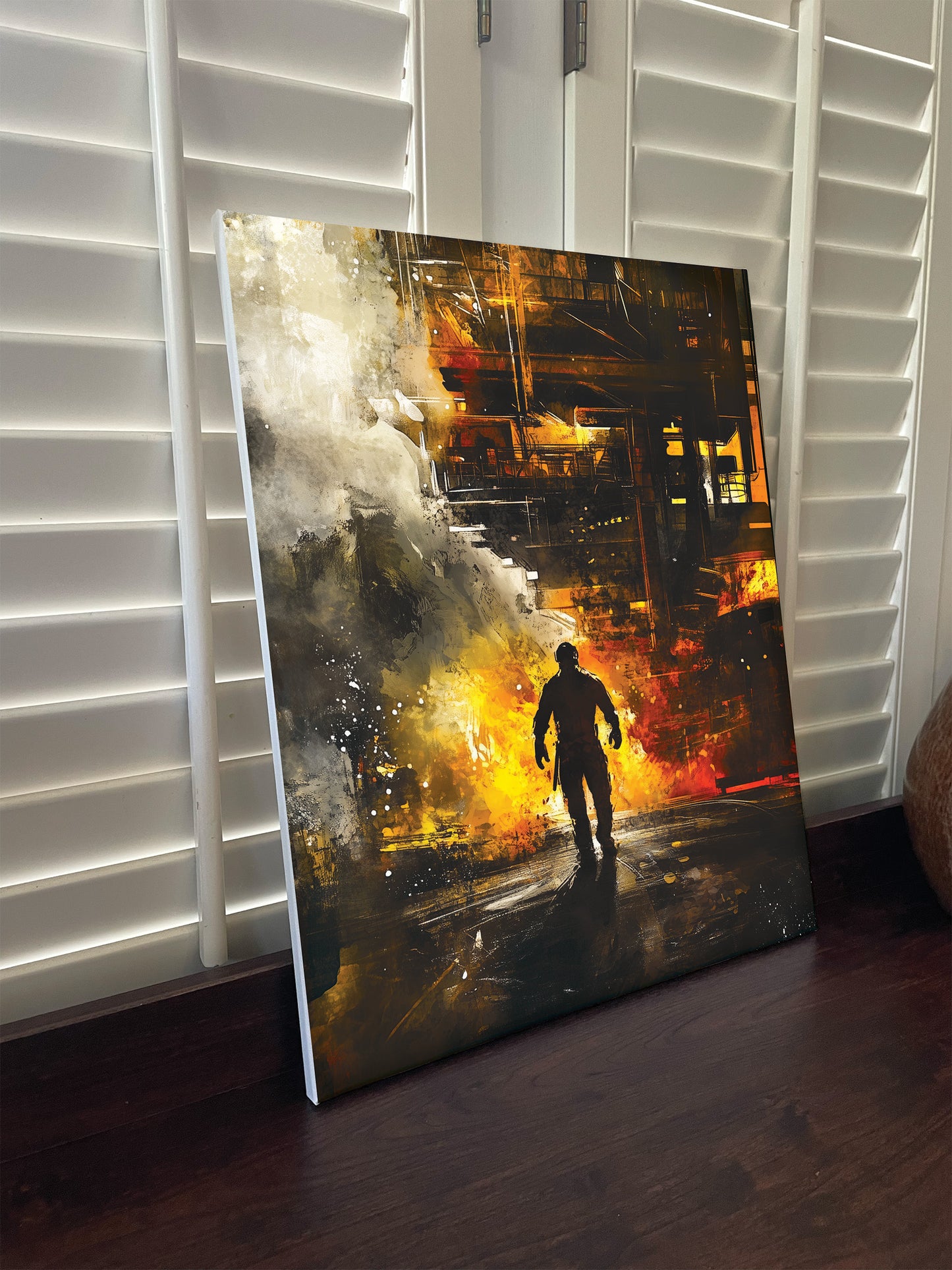 Pittsburgh Steelers inspired Canvas or Poster print. Yellow and Black abstract art. Steelers 1