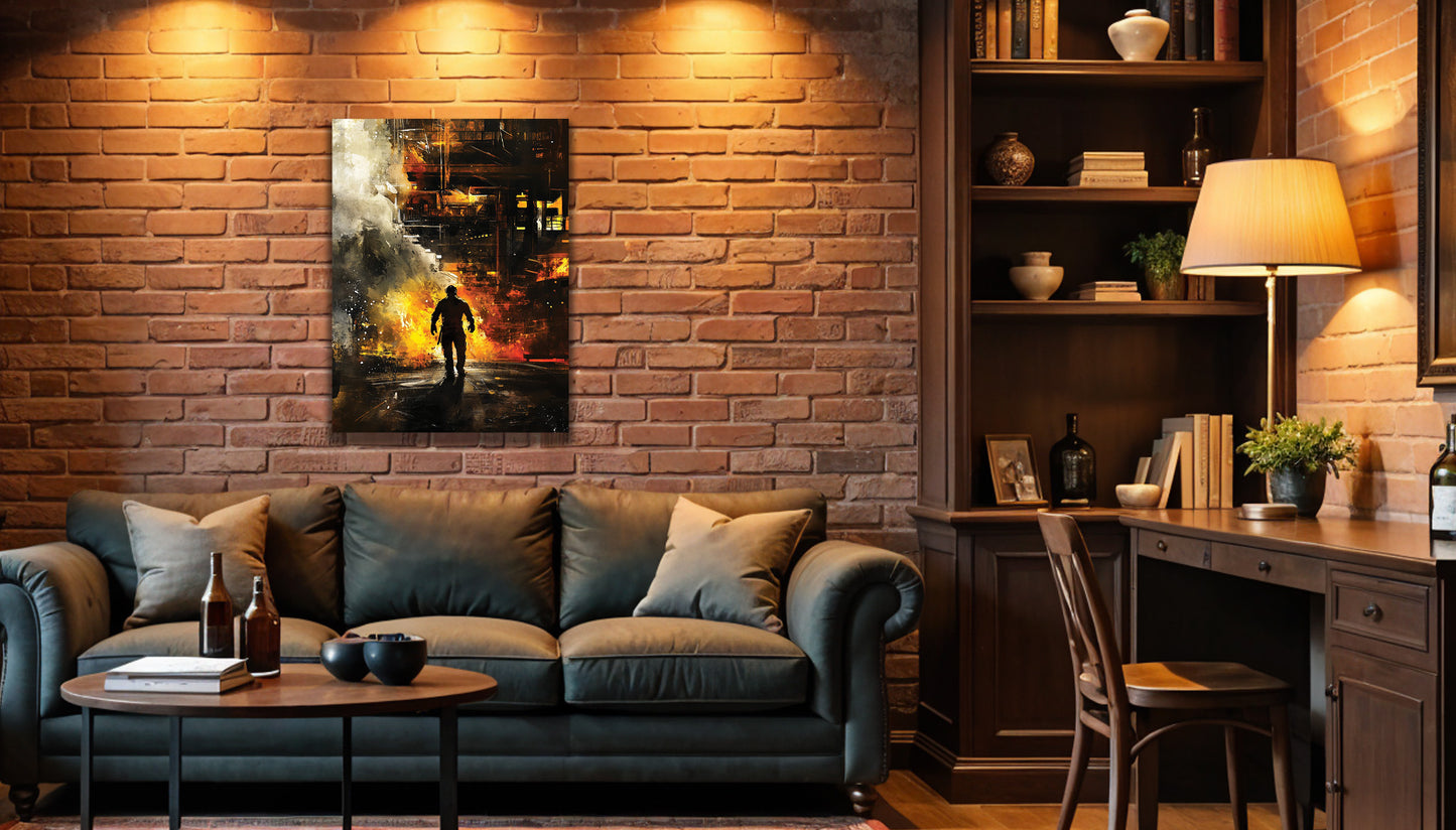 Pittsburgh Steelers inspired Canvas or Poster print. Black and Gold abstract art. Steelers 1