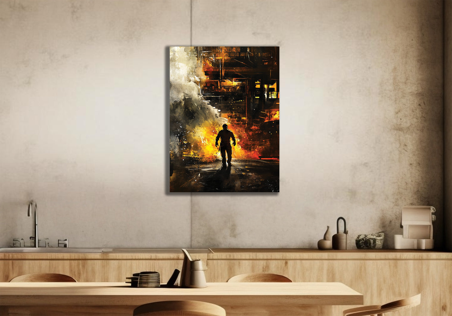 Pittsburgh Steelers inspired Canvas or Poster print. Black and Gold abstract art. Steelers 1