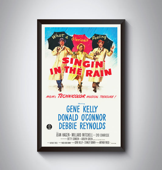 Singin In The Rain Movie Poster. Cleaned up and updated.