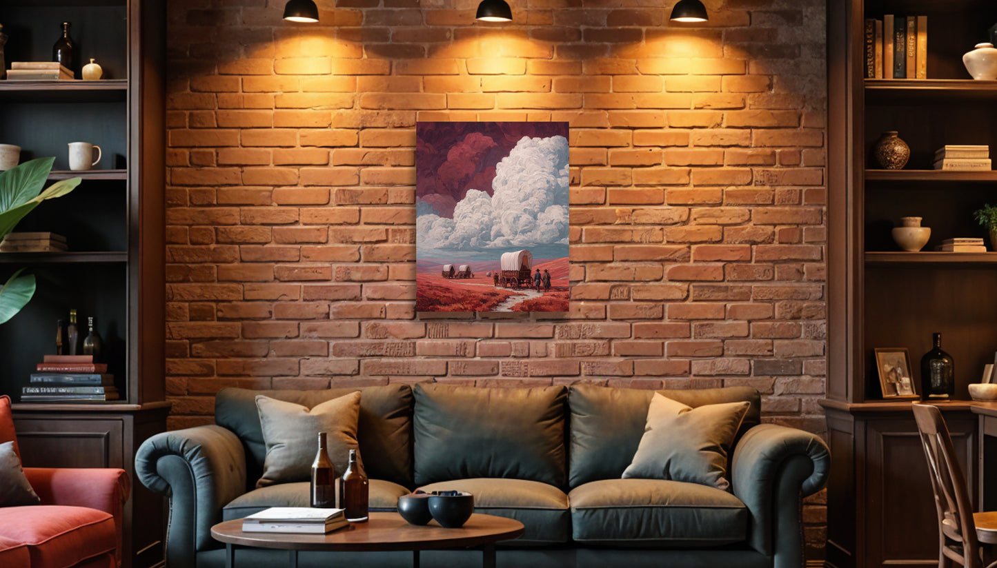 Sooners/Settlers Canvas or Poster Wall Art. Crimson and Cream. Sooners 1