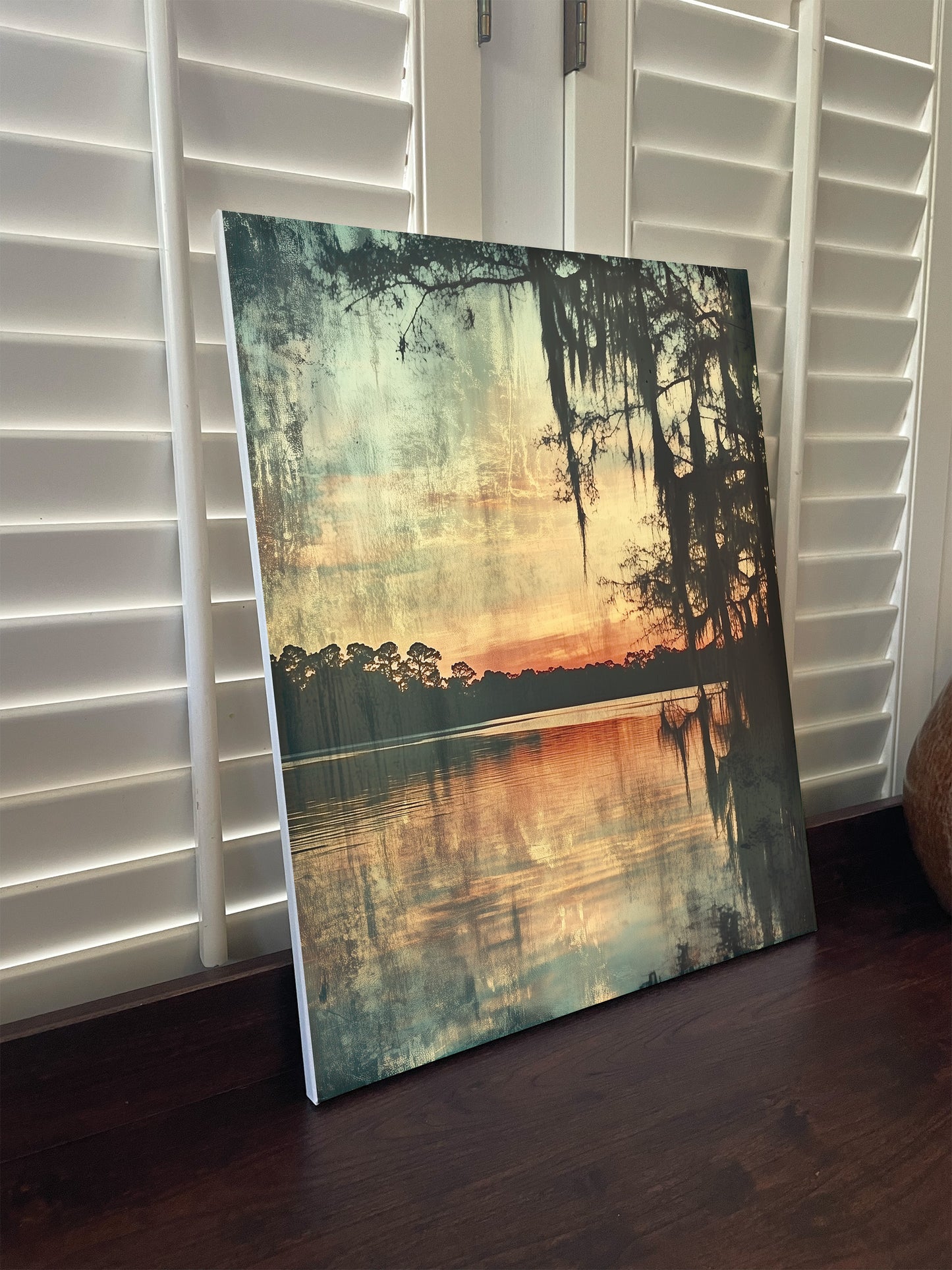 Beautiful St Johns River in North Florida Abstract canvas or poster print. St John's River 3