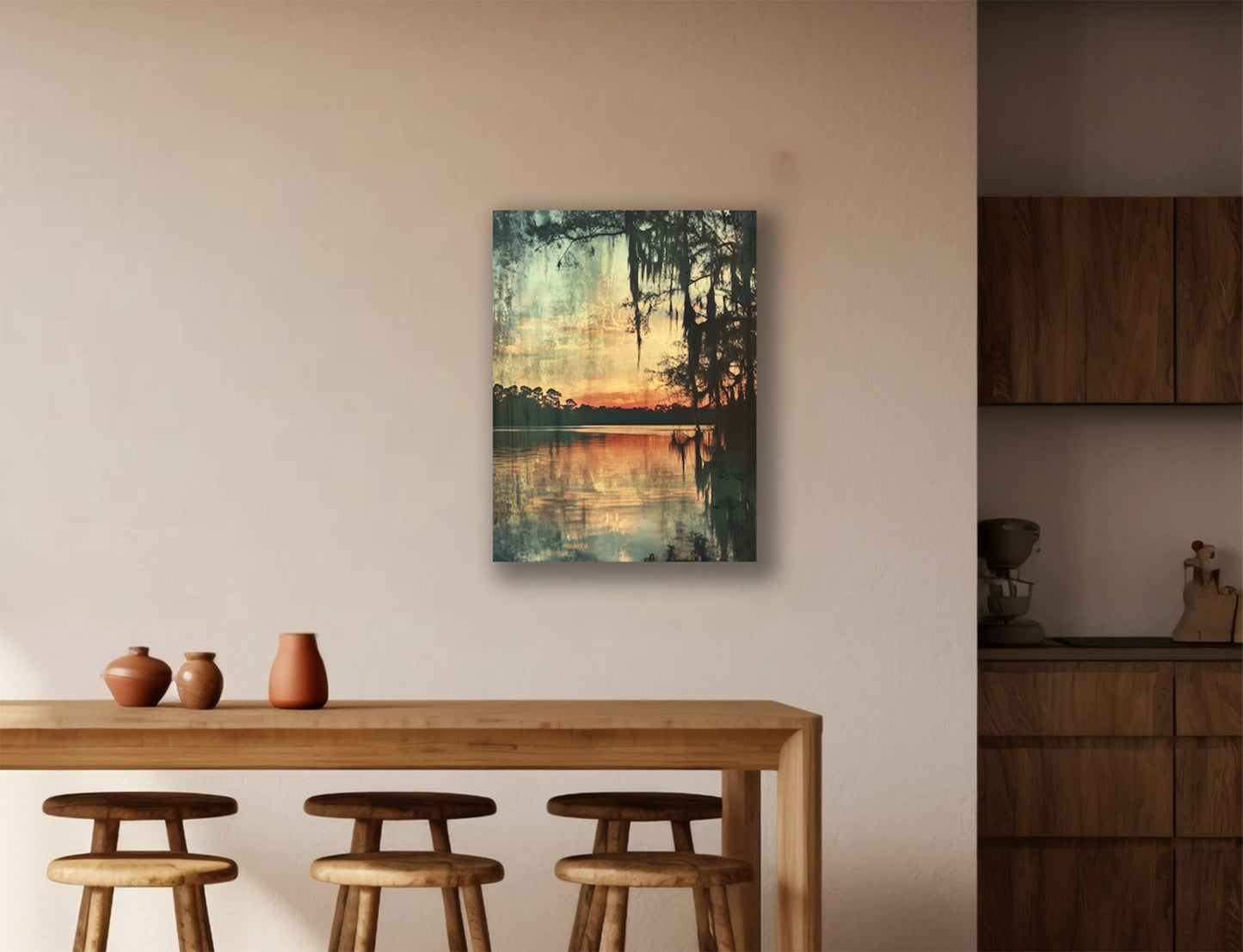 Beautiful St Johns River in North Florida Abstract canvas or poster print. St John's River 3