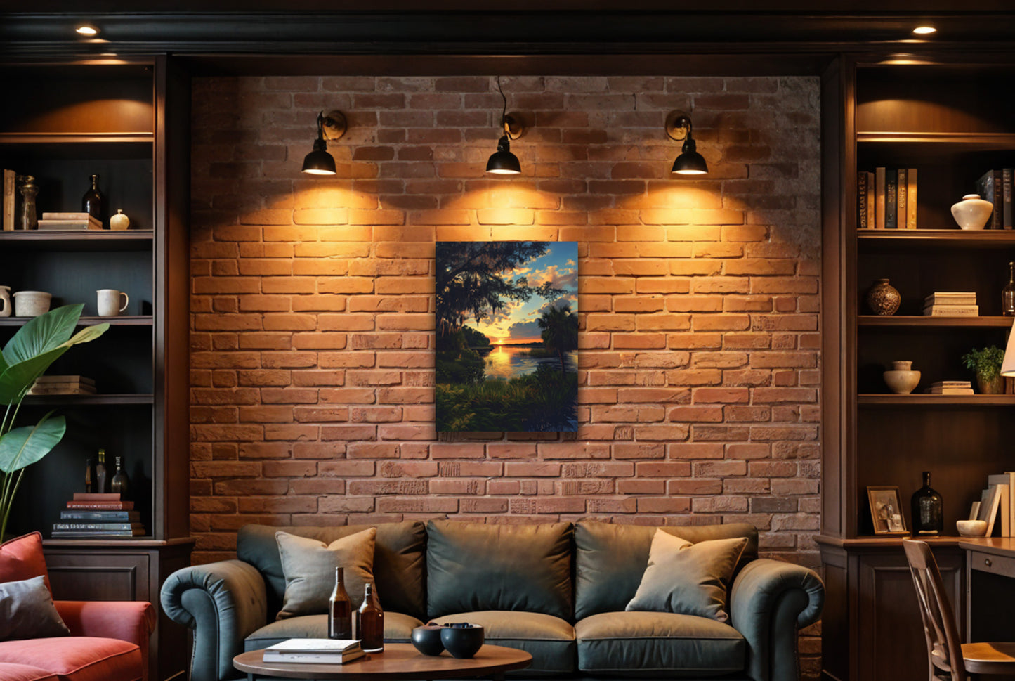 Beautiful St Johns River in North Florida graphic canvas or poster print. St John's River 1