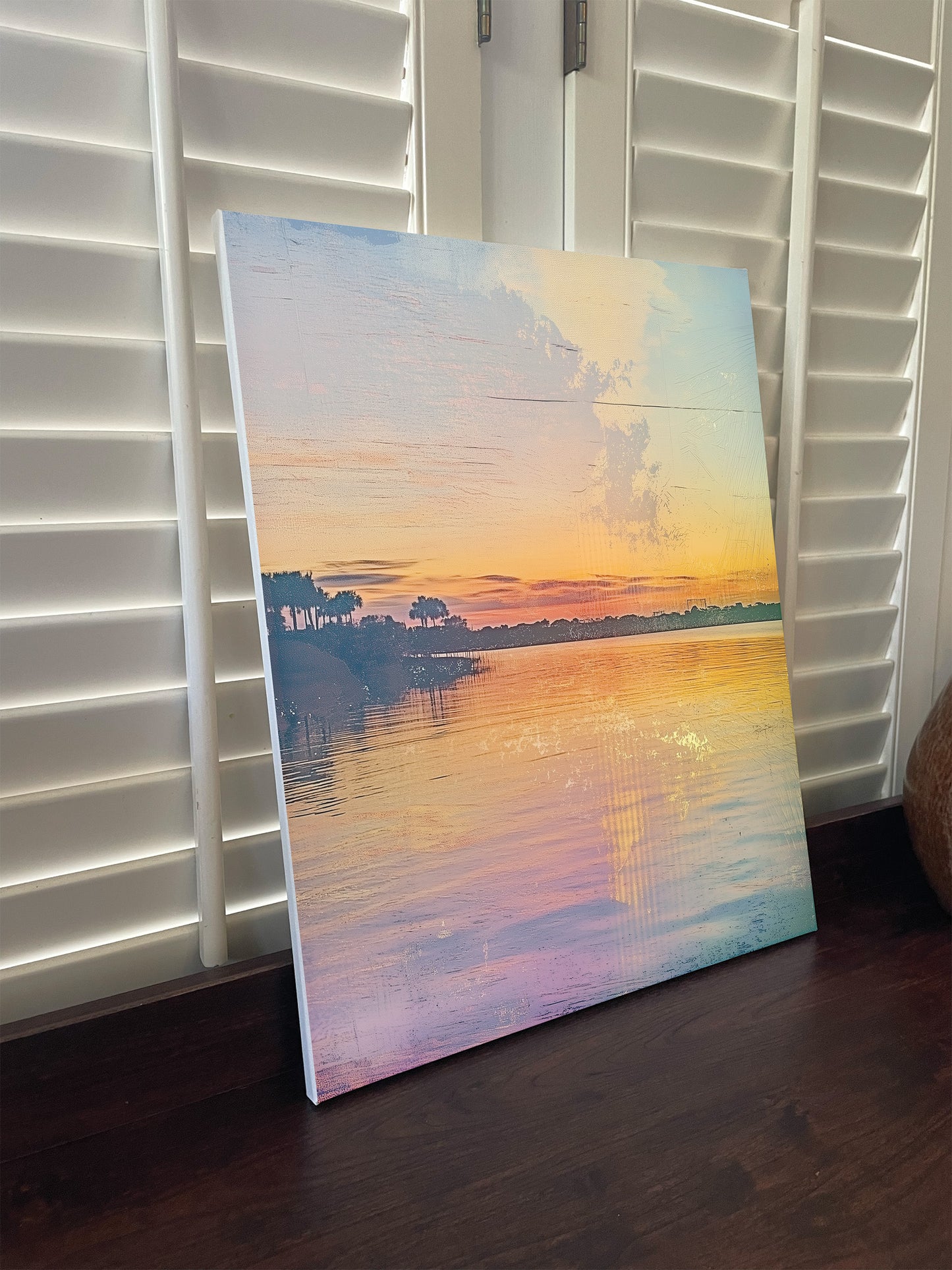 Beautiful St Johns River in North Florida Abstract canvas or poster print. St John's River 2