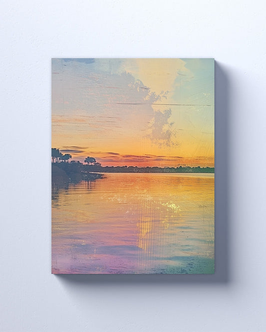 Beautiful St Johns River in North Florida Abstract canvas or poster print. St John's River 2