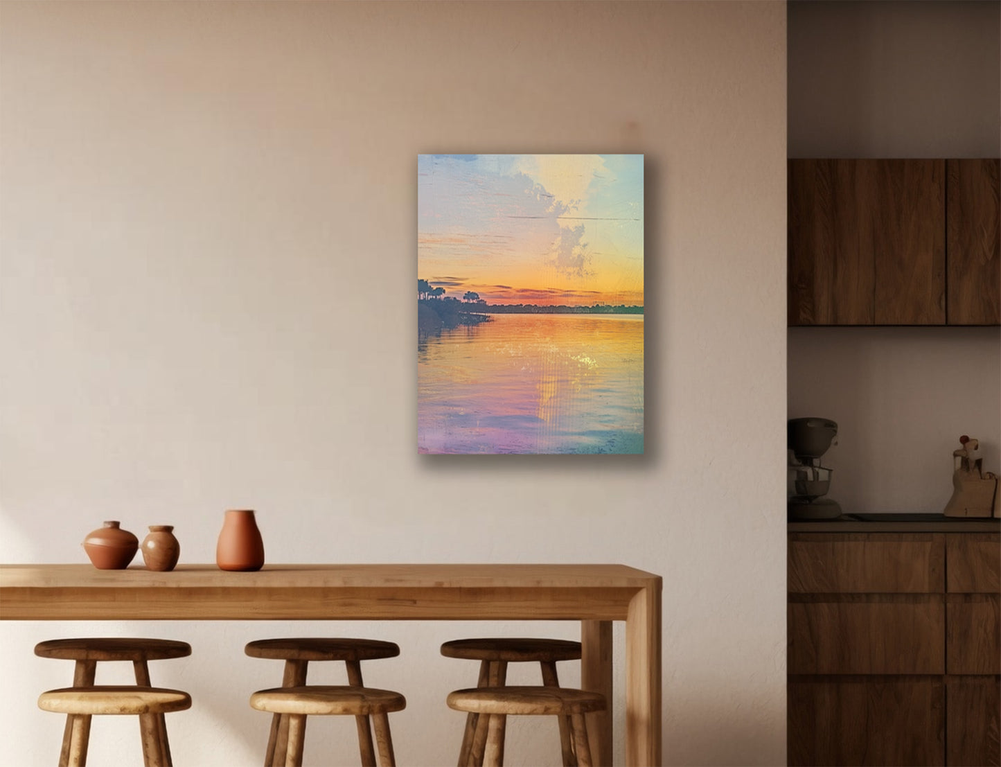Beautiful St Johns River in North Florida Abstract canvas or poster print. St John's River 2