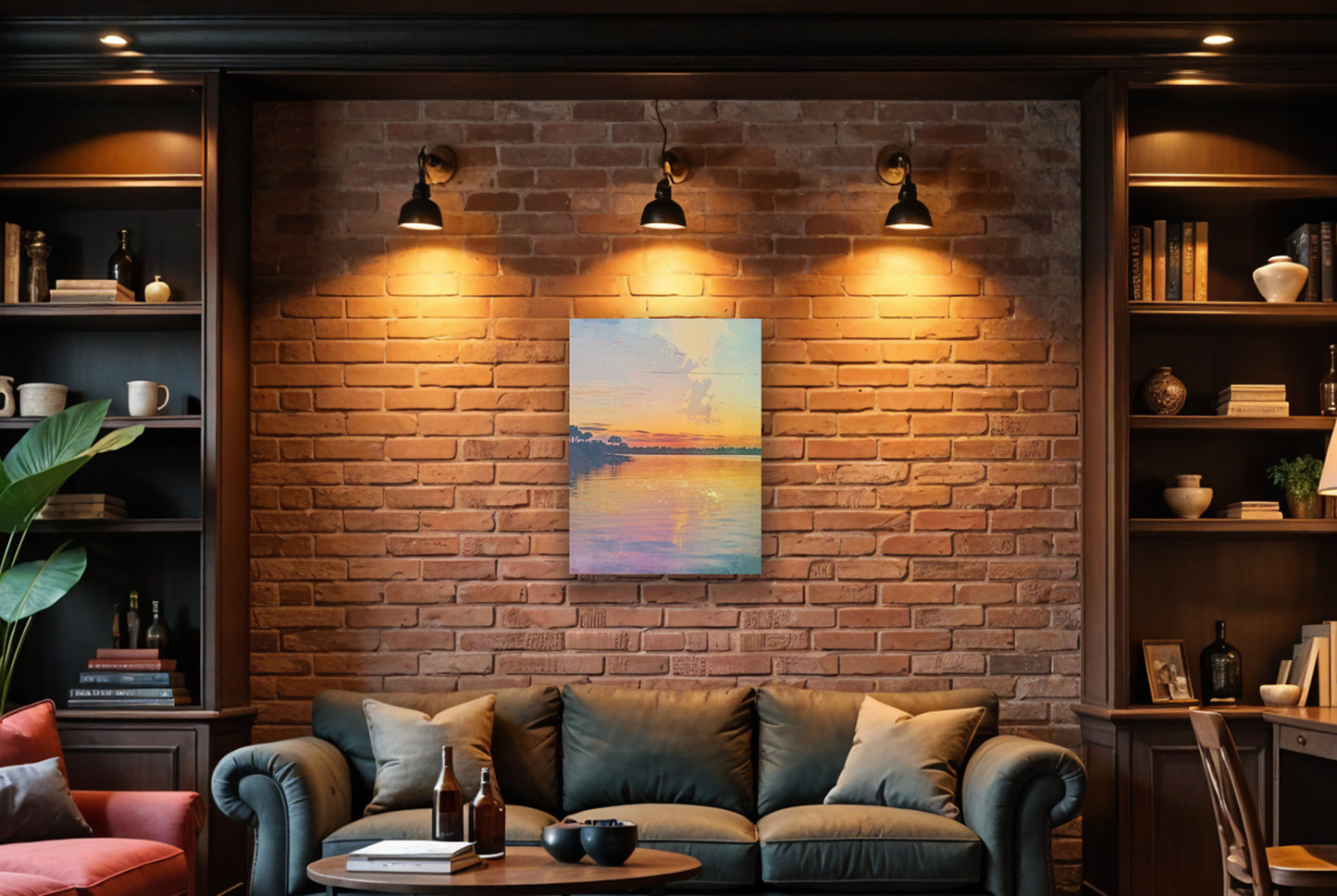 Beautiful St Johns River in North Florida Abstract canvas or poster print. St John's River 2