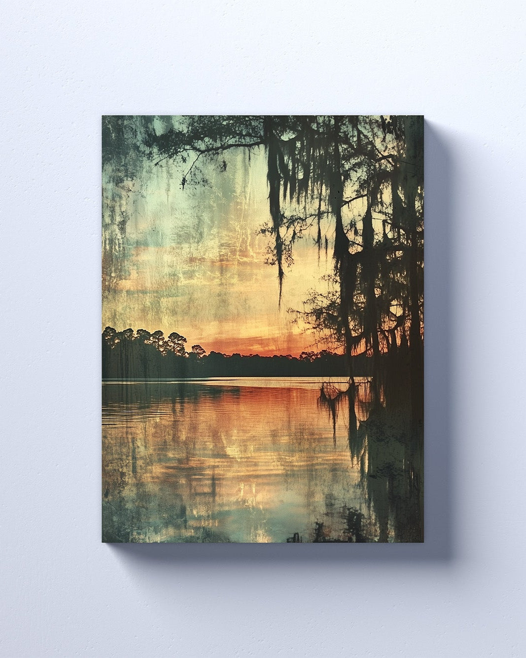 Beautiful St Johns River in North Florida Abstract canvas or poster print. St John's River 3