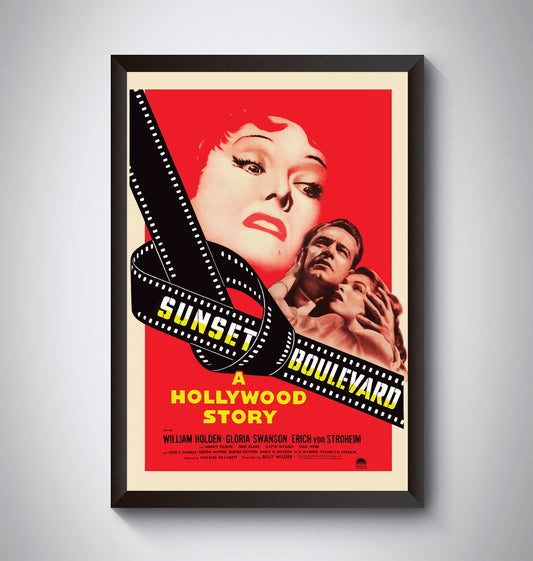 Sunset Boulevard Vintage Movie Poster. Cleaned up and updated.