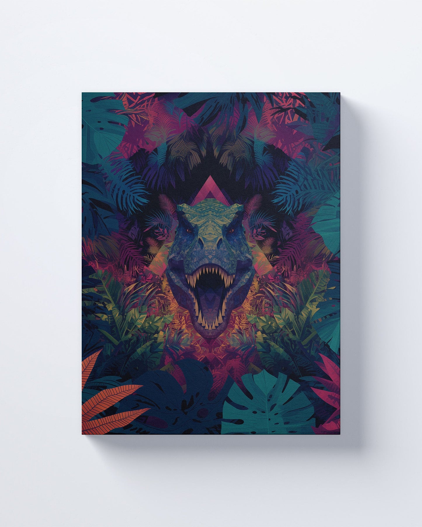 Jurassic Era Dinosaur T-Rex Canvas Wall Art Print.