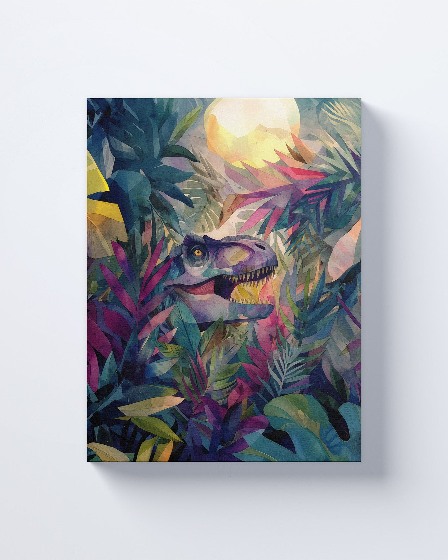 Jurassic Era Dinosaur T-Rex Canvas Wall Art Print.