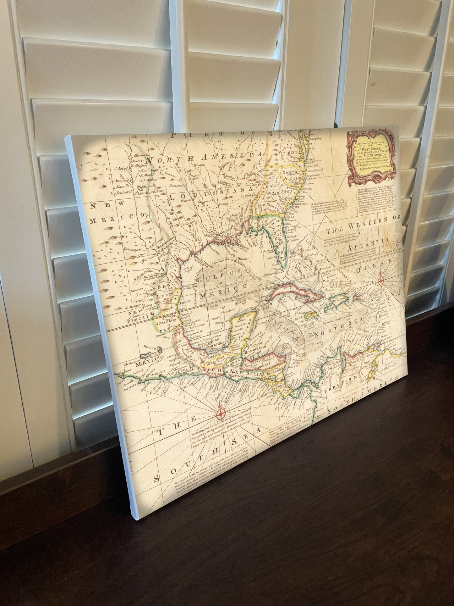 Map of The West Indies in 1720 Canvas or Poster print.
