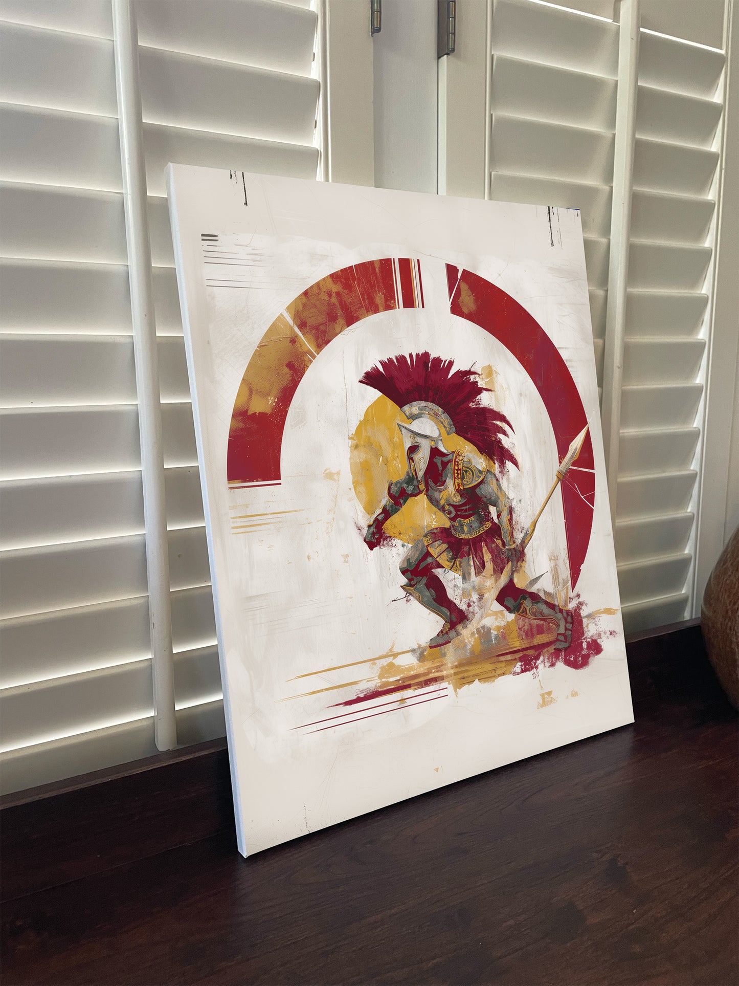 USC Trojans Inspired Canvas or Poster Wall Art. Burgundy and Gold. Trojans 1
