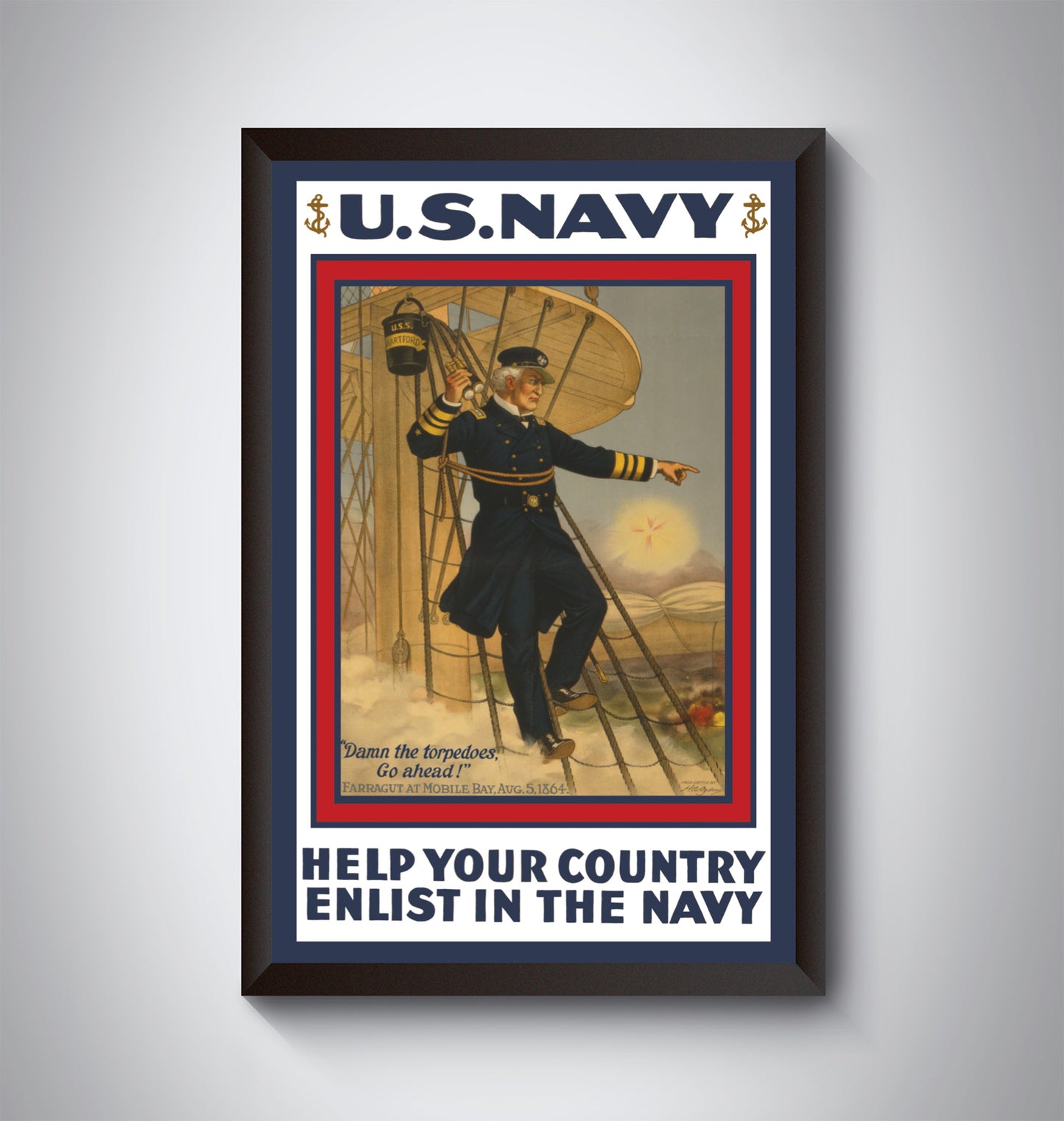US Navy Vintage Recruitment Poster.