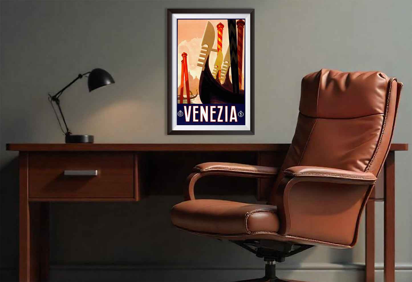 Venezia Italy Vintage Travel Poster from the 1920's and 1930's.