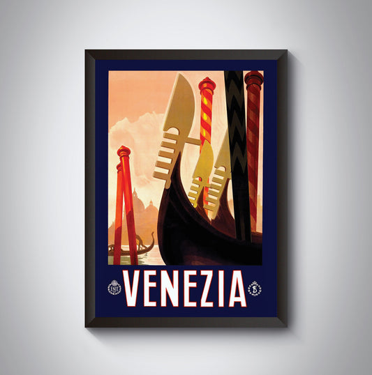 Venezia Italy Vintage Travel Poster from the 1920's and 1930's.