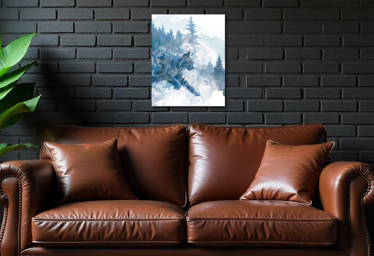 Wildcat Canvas or Poster Wall Art. Blue and white. Wildcats 1