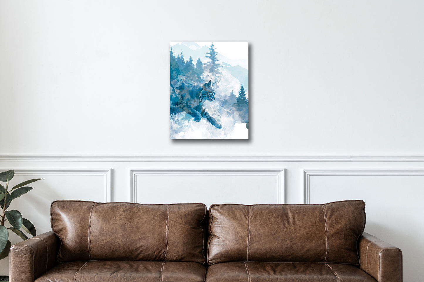 Wildcat Canvas or Poster Wall Art. Blue and white. Wildcats 1