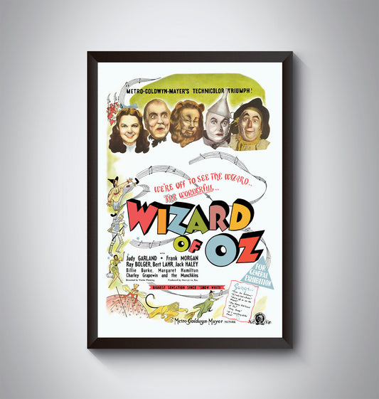 The Wizard of Oz Vintage Movie Poster. Cleaned up and updated.