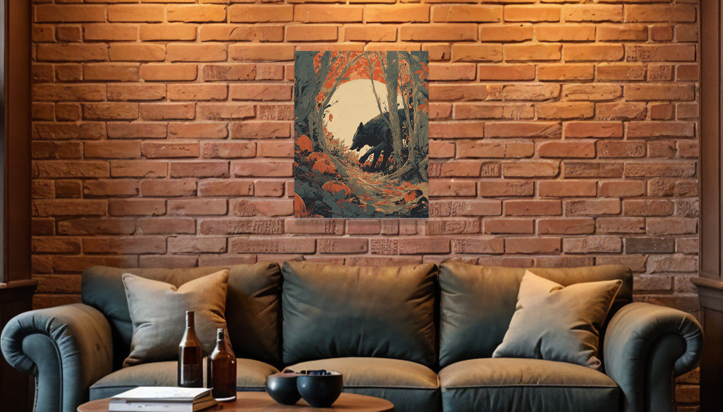 Halloween inspired Wolfman Canvas Wall Art Prints. Wolfman 2