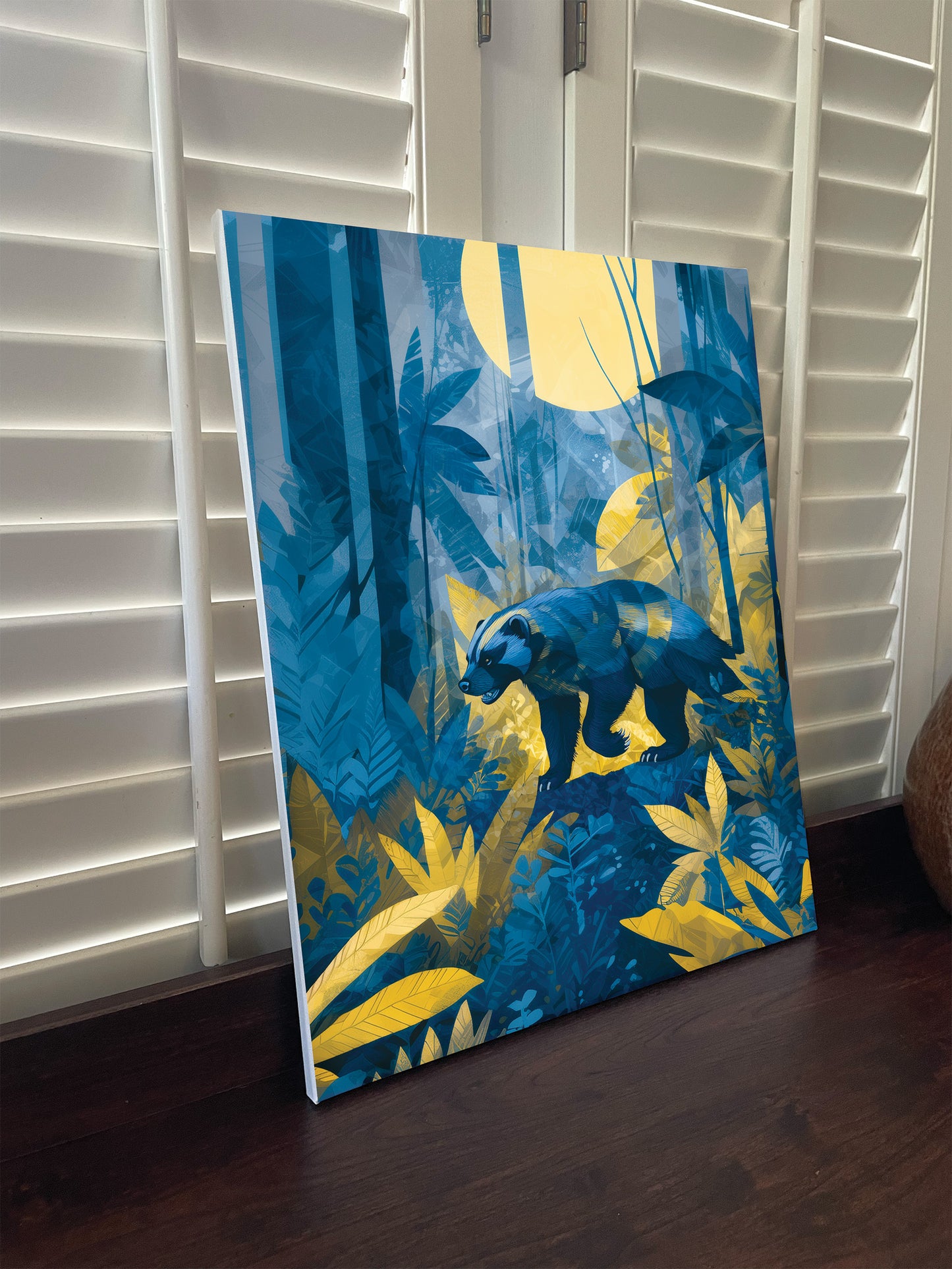 University of Michigan Wolverines Inspired Canvas or Poster Wall Art. Blue and Yellow. Wolverines 2