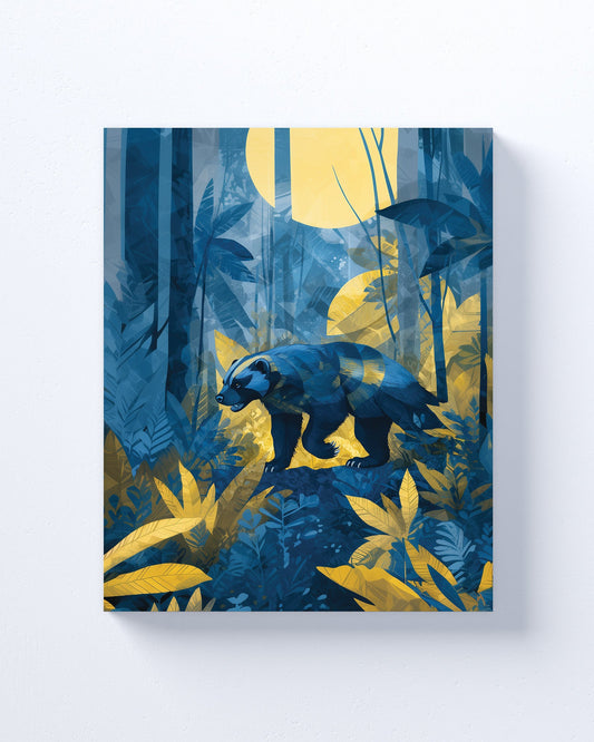 University of Michigan Wolverines Inspired Canvas or Poster Wall Art. Blue and Yellow. Wolverines 2