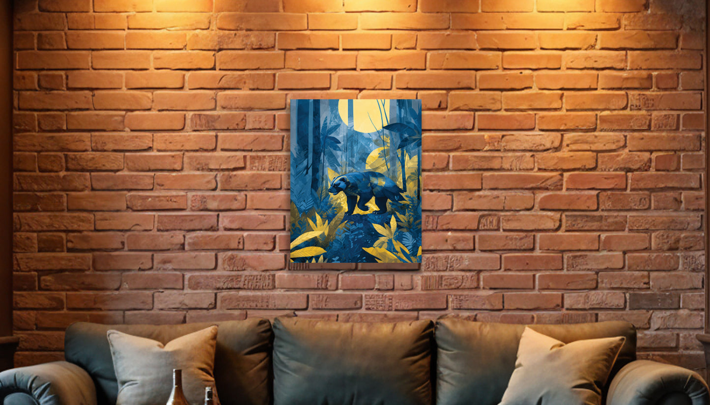 University of Michigan Wolverines Inspired Canvas or Poster Wall Art. Blue and Yellow. Wolverines 2