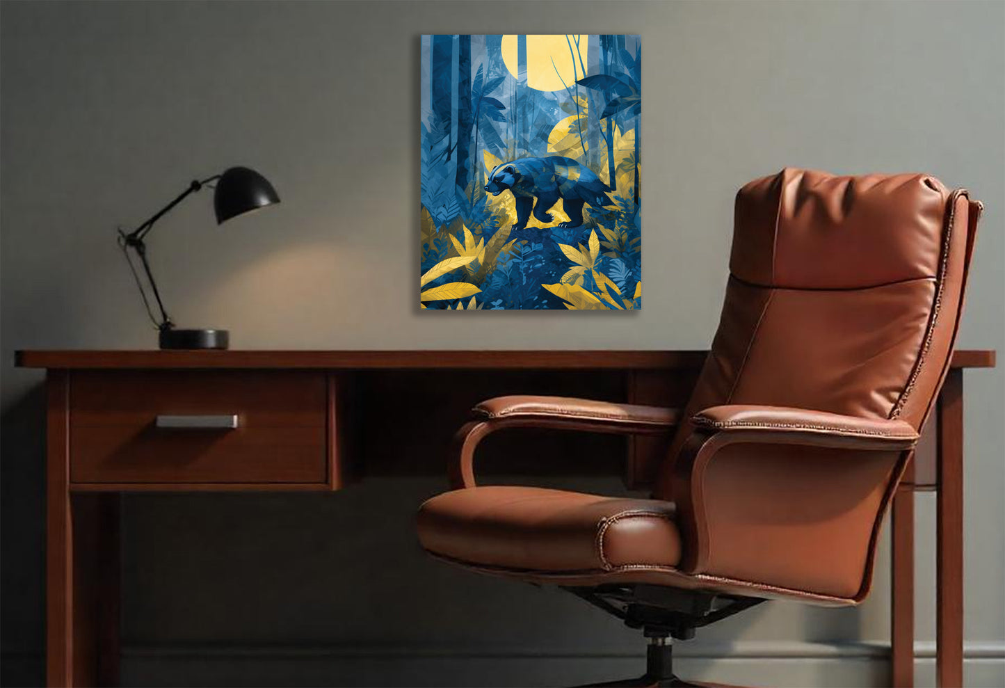 University of Michigan Wolverines Inspired Canvas or Poster Wall Art. Blue and Yellow. Wolverines 2